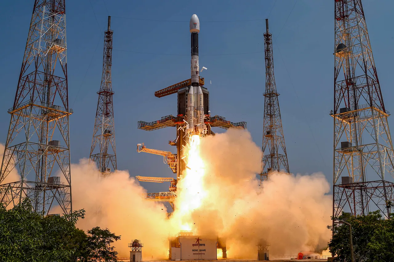 The ISRO’s GSLV rocket carrying navigation satellite NVS-01 lifts off from the Satish Dhawan Space Centre, in Sriharikota