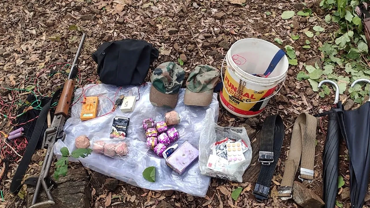 Items recovered from the IED blast site
