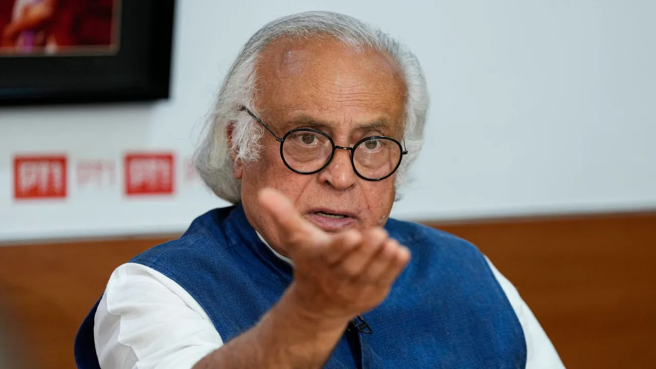 Congress leader Jairam Ramesh during an interview with PTI, in New Delhi