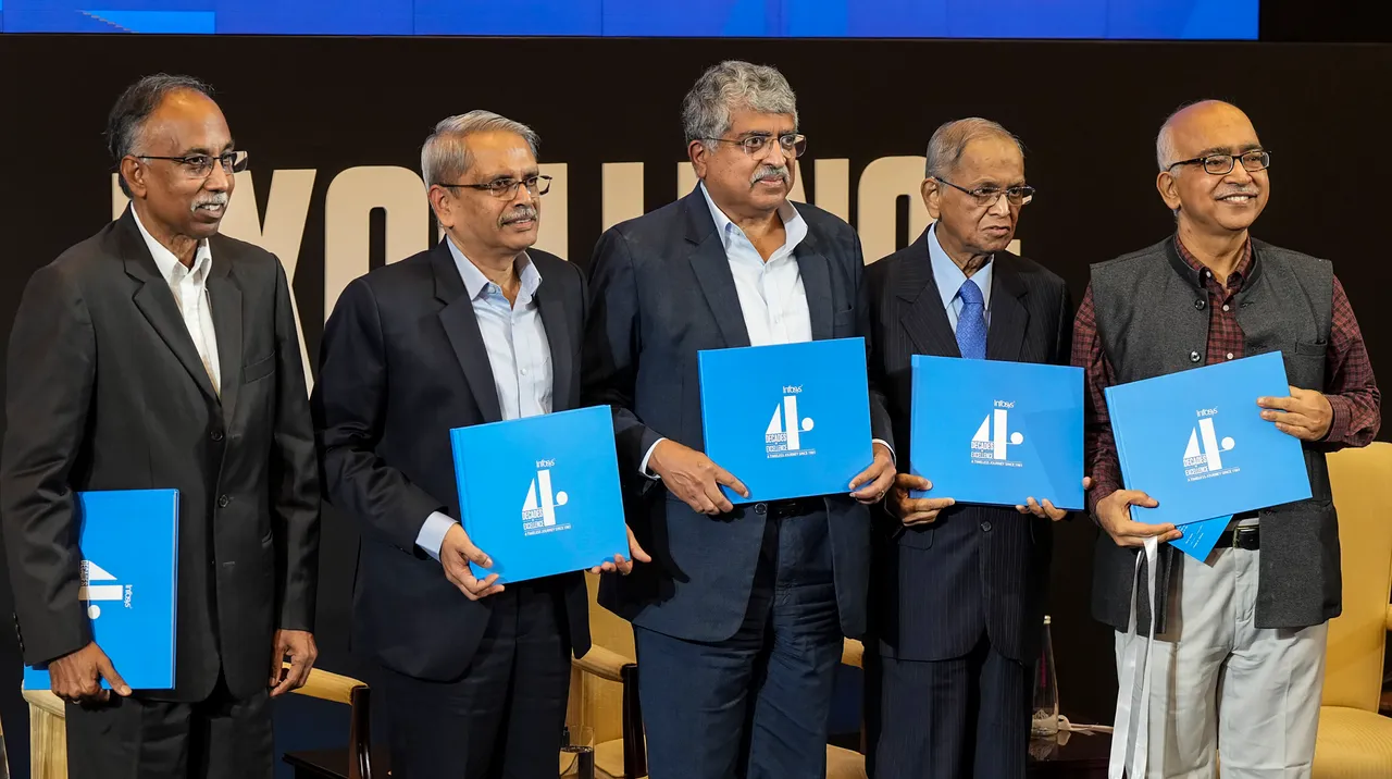 Infosys founders take trip down memory lane on completing 4 decades