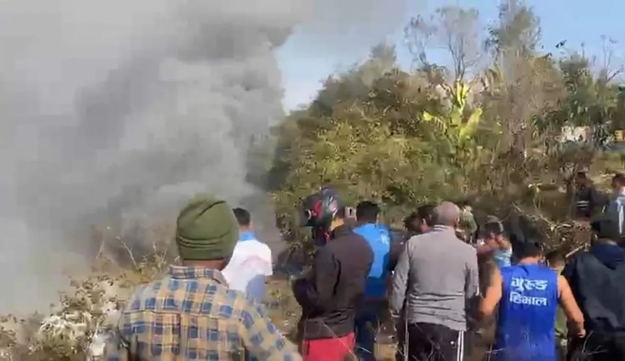 Plane crash at Pokhara airport in Nepal