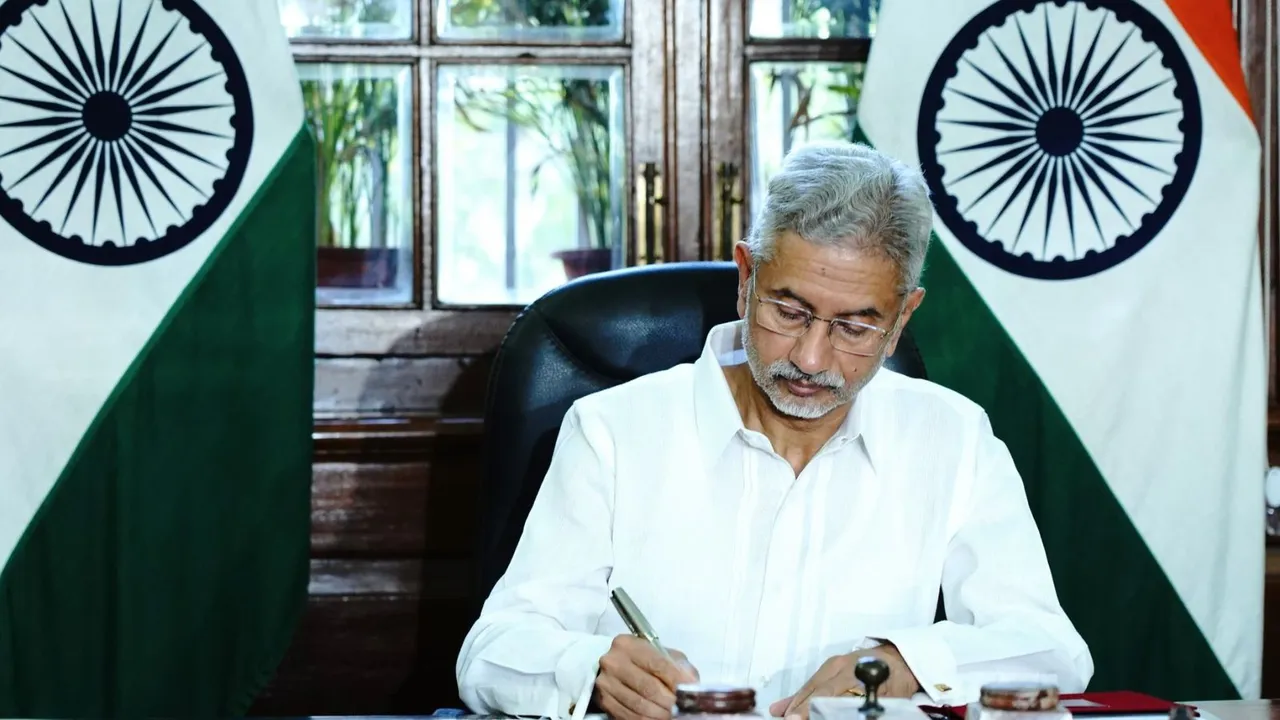 BJP MP S Jaishankar takes charge as the External Affairs Minister, in New Delhi, Tuesday, June 11, 2024.