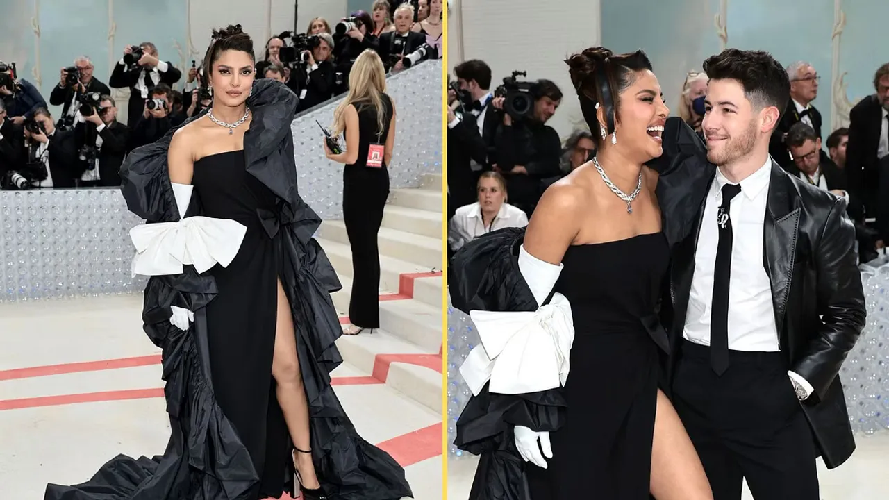 Priyanka Chopra, husband Nick Jonas twin in black at Met Gala 2023