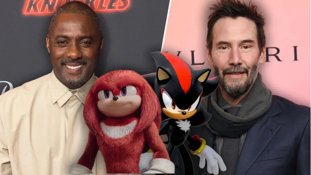 Idris Elba with Keanu Reeves in 'Sonic the Hedgehog'