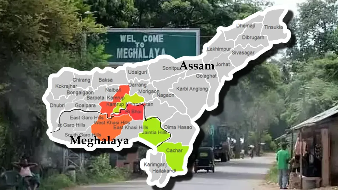 Meghalaya Assam Map Dispute Border