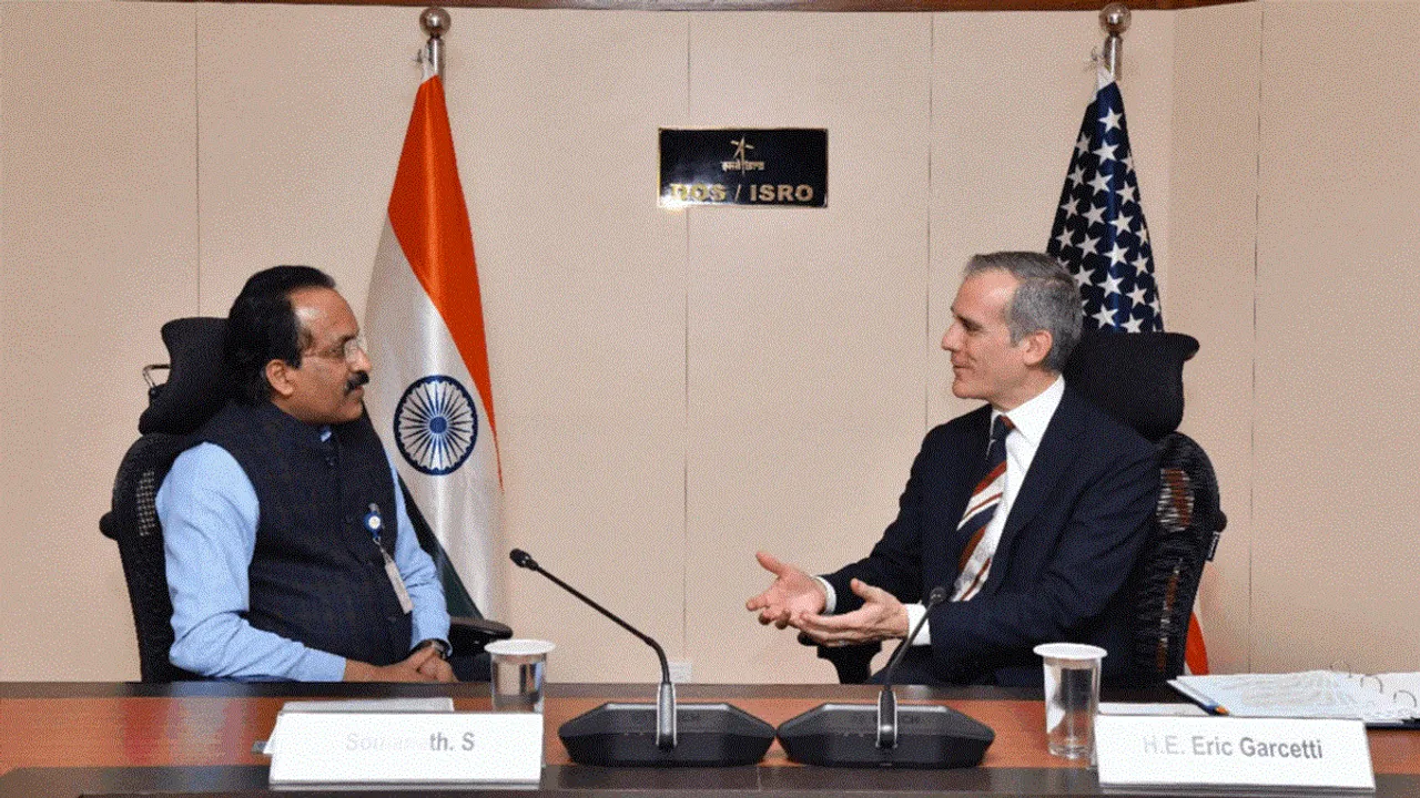 US Ambassador Eric Garcetti met with Chairman S Somanath