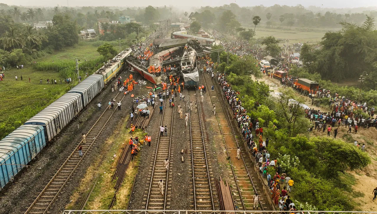 A rescue and search operation being conduted after the accident involving three trains that claimed at least 261 people and left 900 others injured, in Balasore district