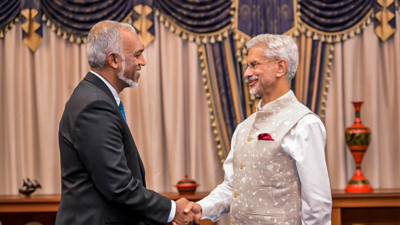 External Affairs Minister S Jaishankar calls on Maldives President Dr Mohamed Muizzu.