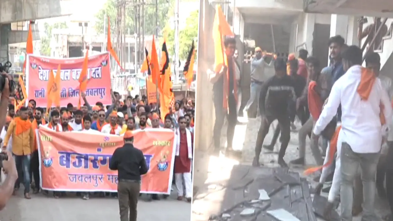 Bajrang Dal activists attack Congress office in Jabalpur