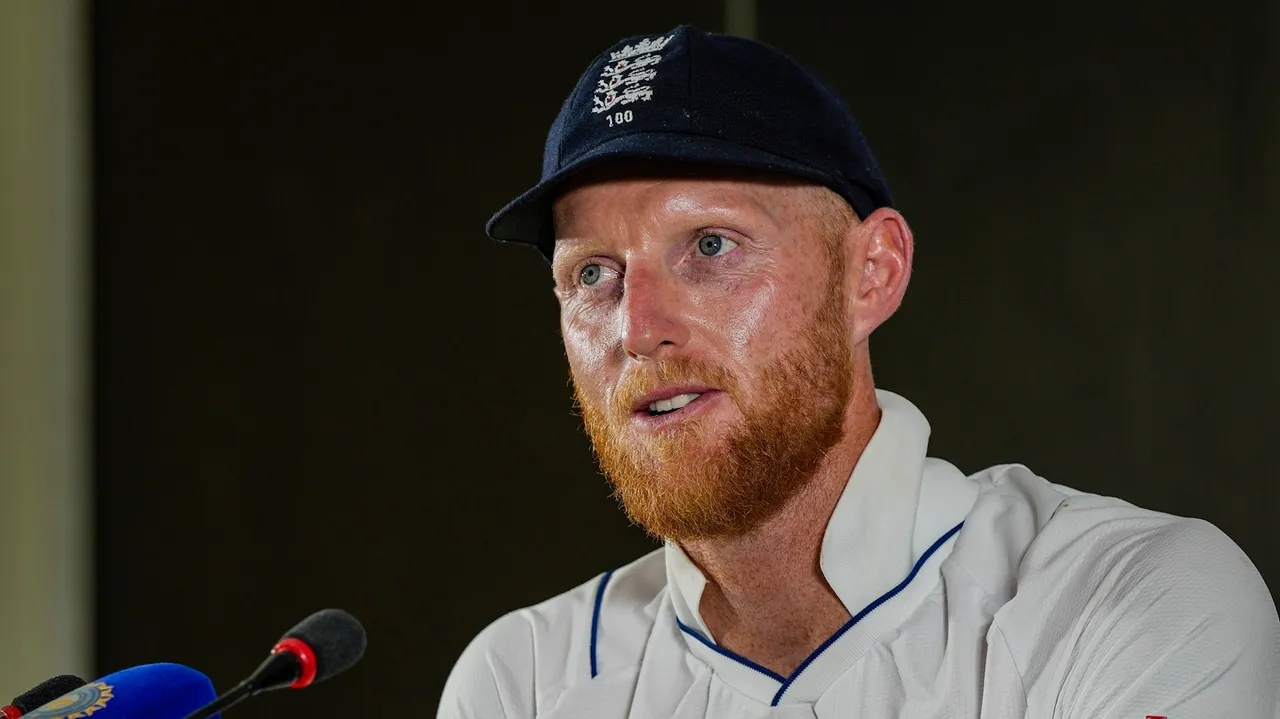 England's captain Ben Stokes during the post-match press conference after the fourth Test cricket match between India and England, in Ranchi