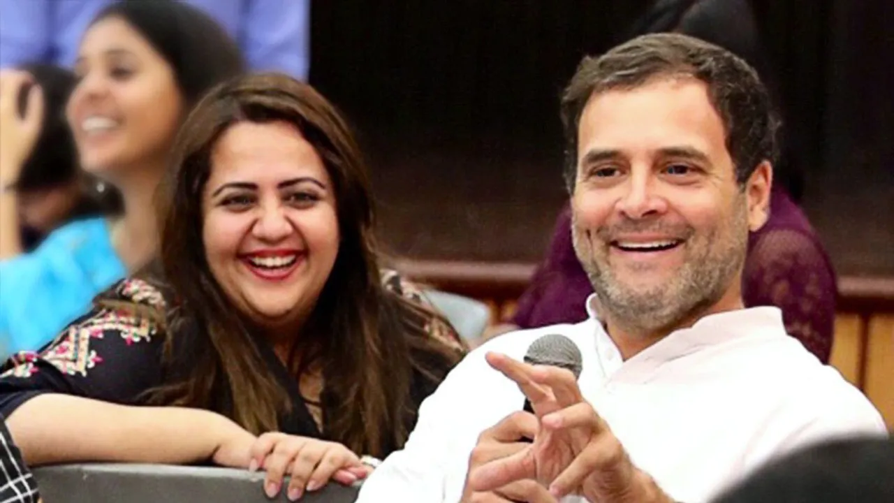 In a file image, AICC spokesperson Radhika Khera is seen with congress leader Rahul Gandhi