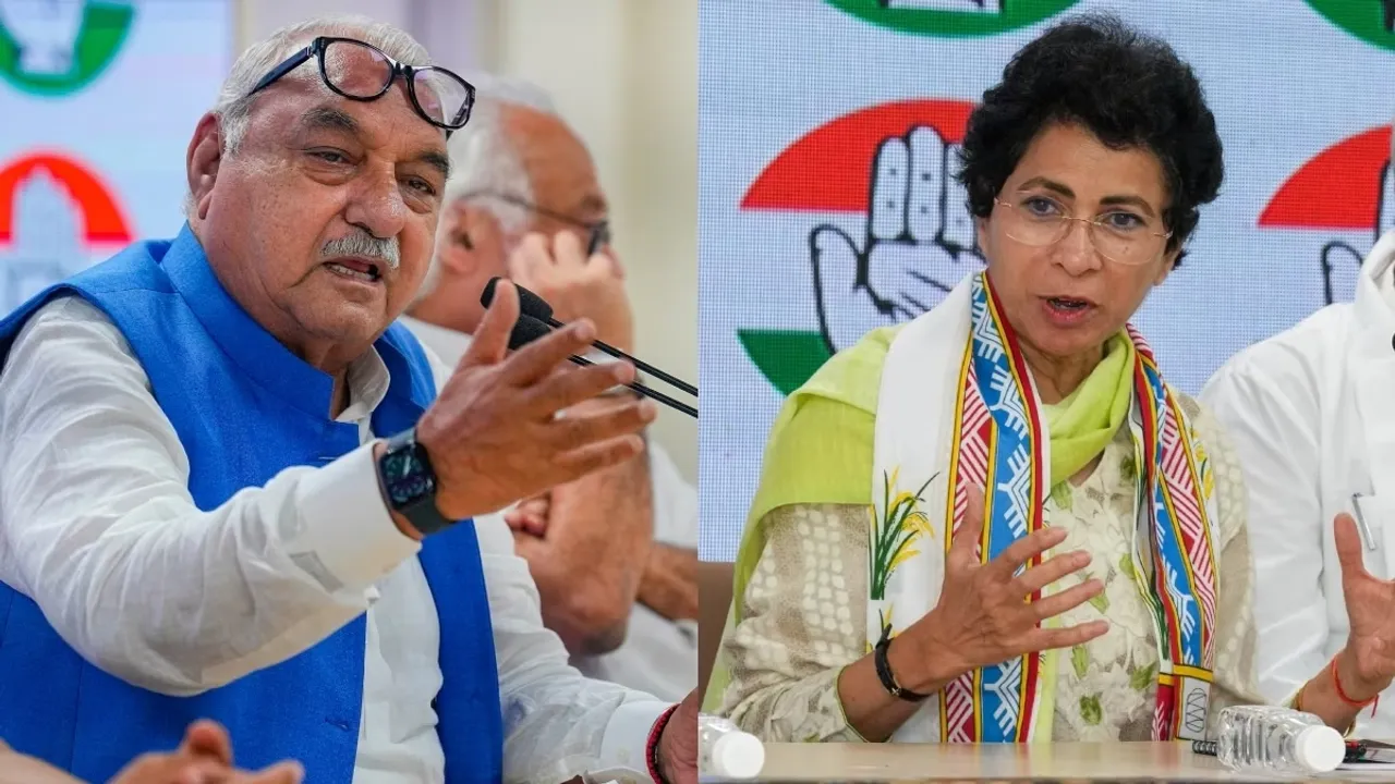 Bhupinder Singh Hooda and Kumari Selja