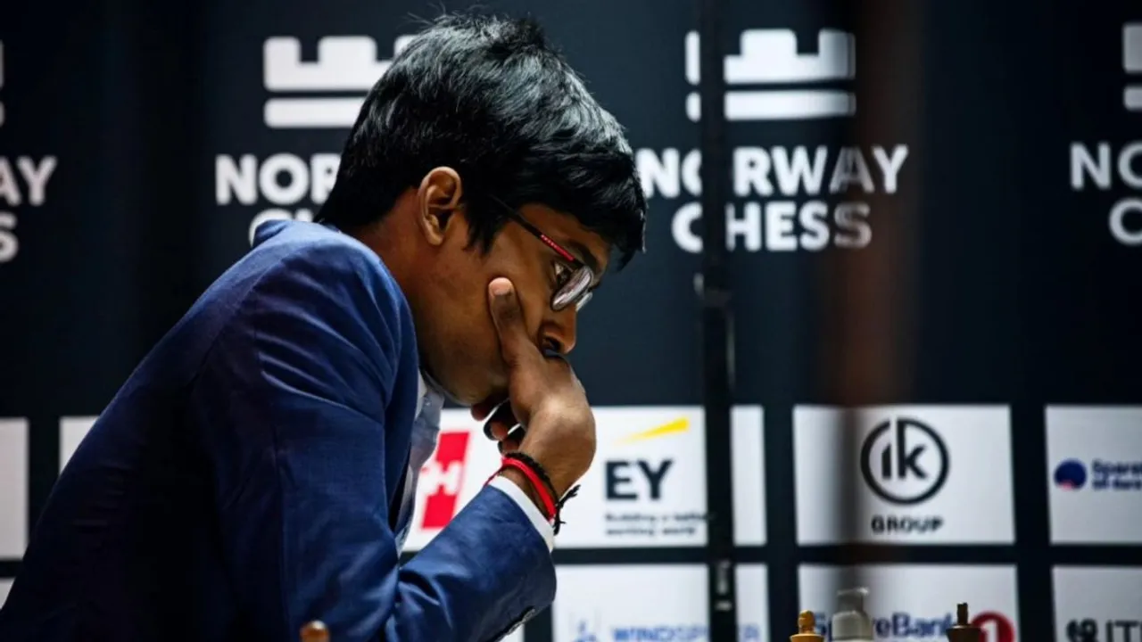 Indian Grandmaster R Praggnanandhaa ended his campaign on a positive note by defeating American Hikaru Nakamura