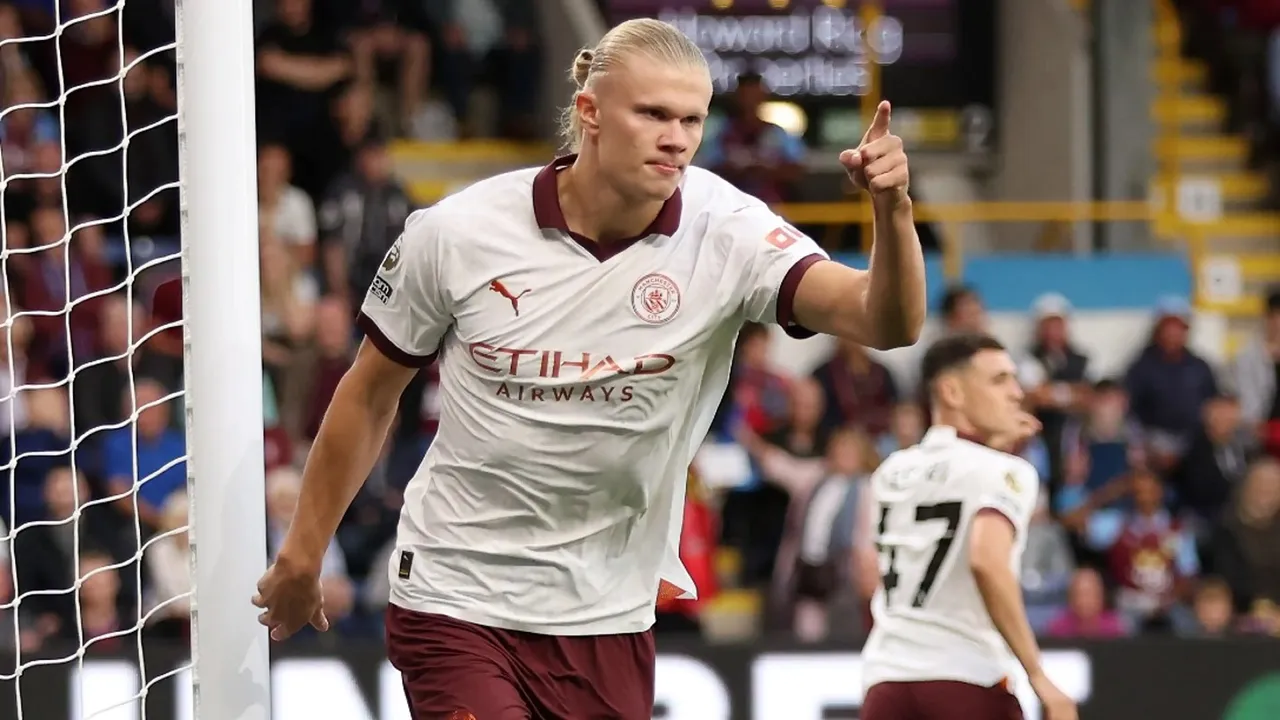 Erling Haaland scores 2 as Man City opens Premier League title defence with 3-0 win at Burnley