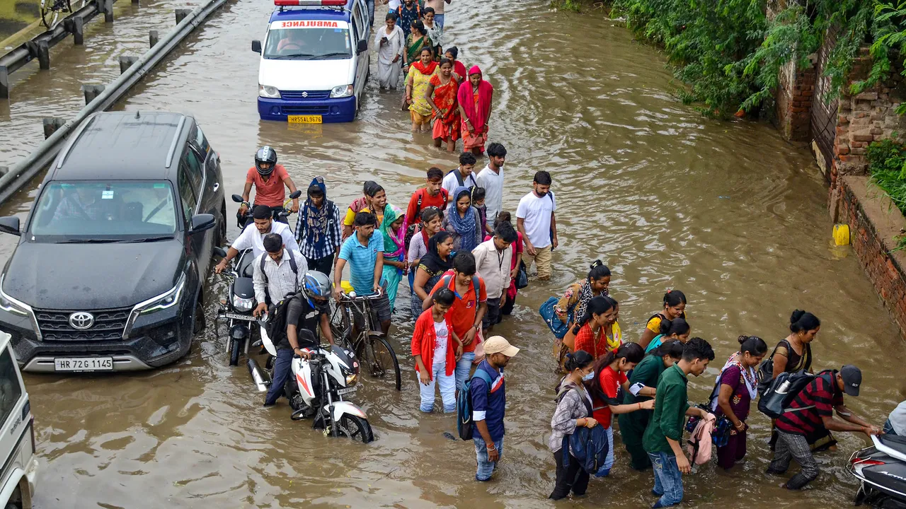 Gurugram rains waterlogging