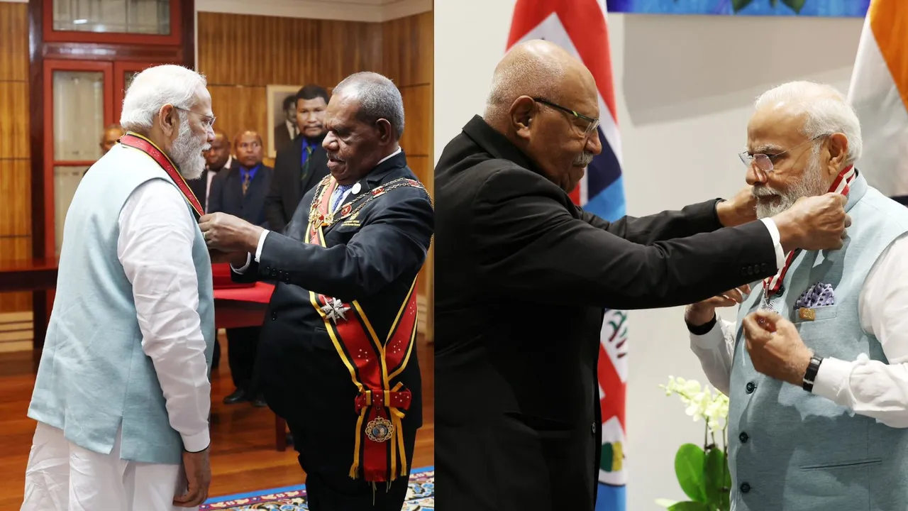 PM Modi conferred with Papua New Guinea, Fiji's highest honour