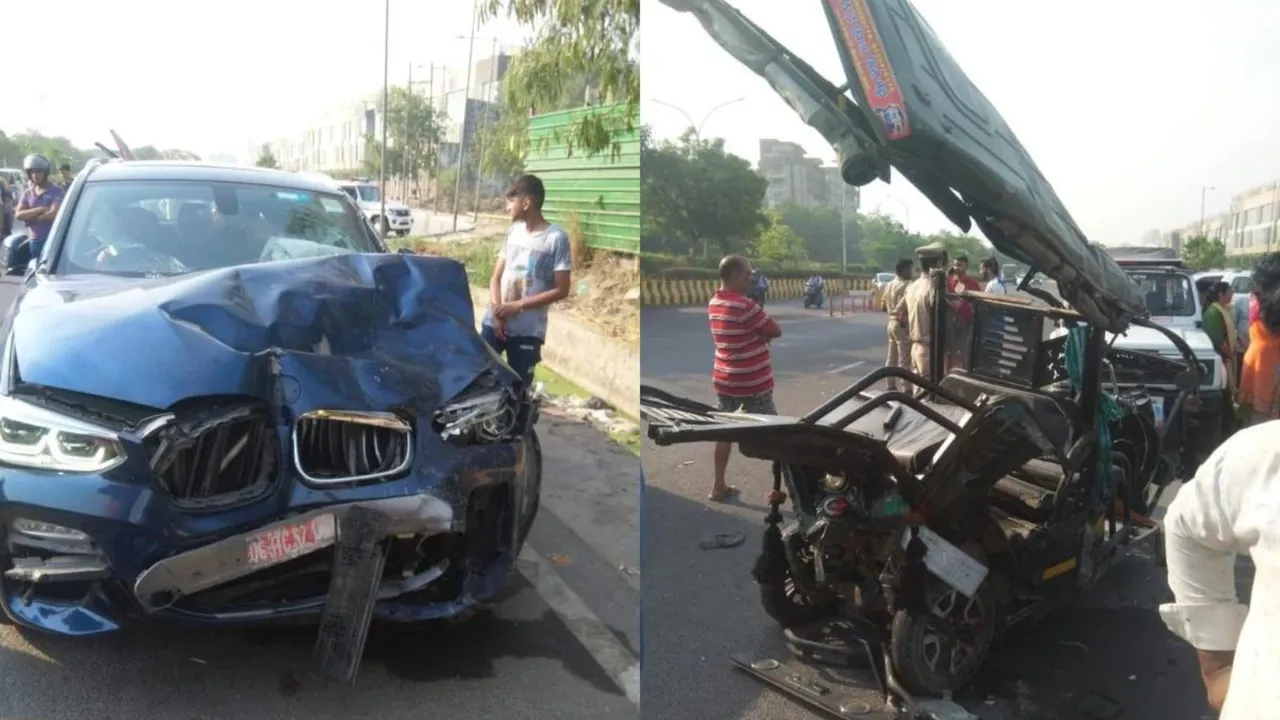 Two dead, three hospitalised as BMW hits rickshaw in Noida