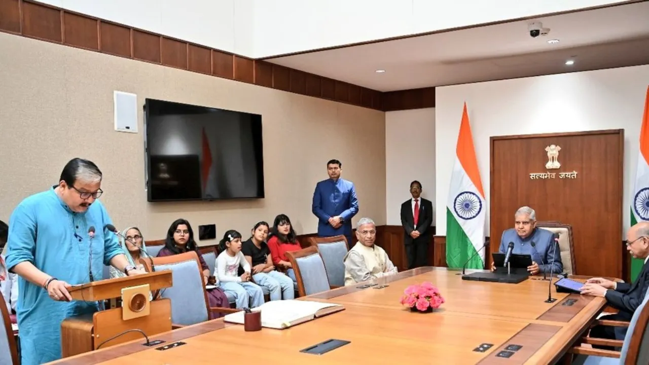 Twelve newly elected Rajya Sabha MPs take oath in Parliament