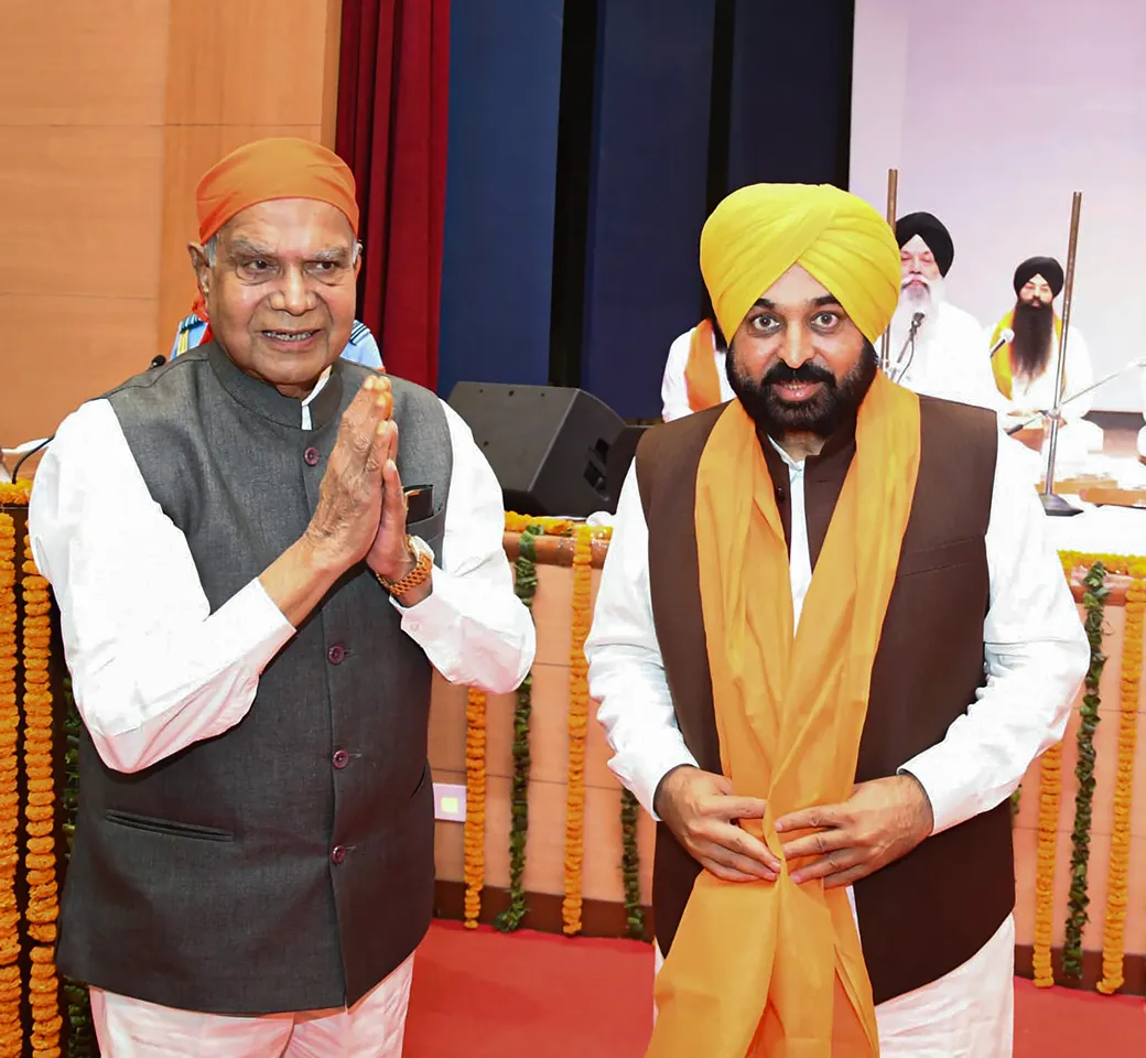 Banwarilal Purohit with Bhagwant Mann Punjab