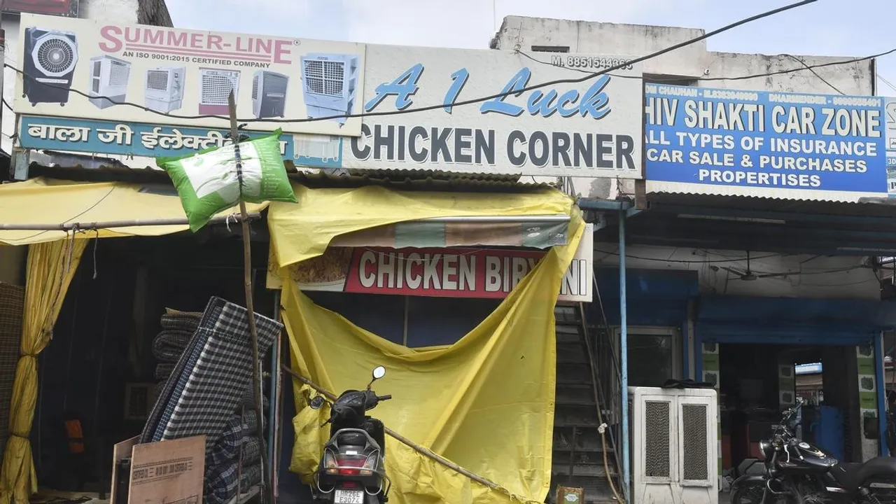 Gurugram meat shop Nuh Haryana
