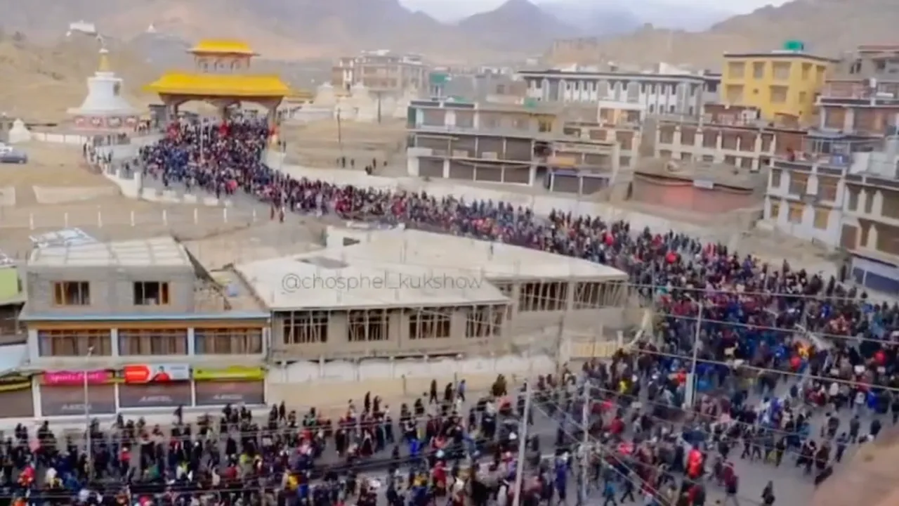Ladakh statehood protest