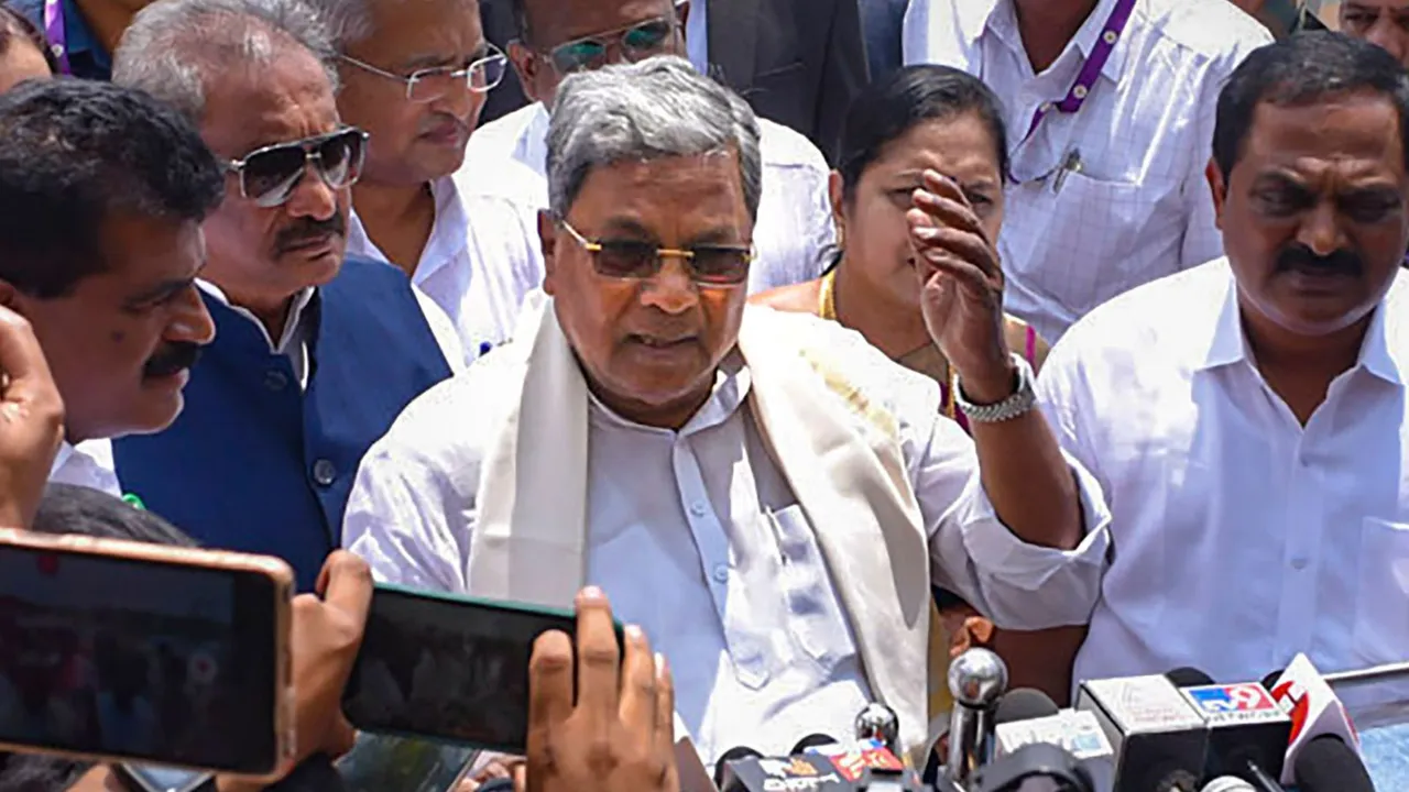 Karnataka Chief Minister Siddaramaiah addresses media