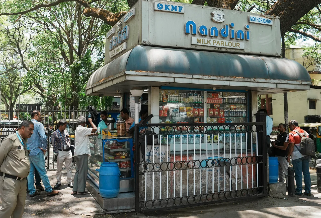 Nandini milk shop in Bengaluru