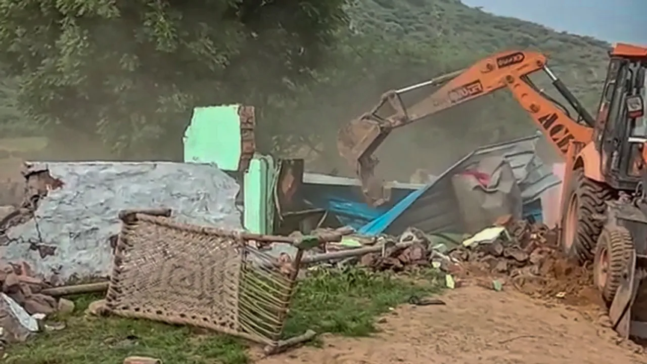 Demolition drive in violence-hit Nuh continues; illegal structures on 2.6 acres of land razed