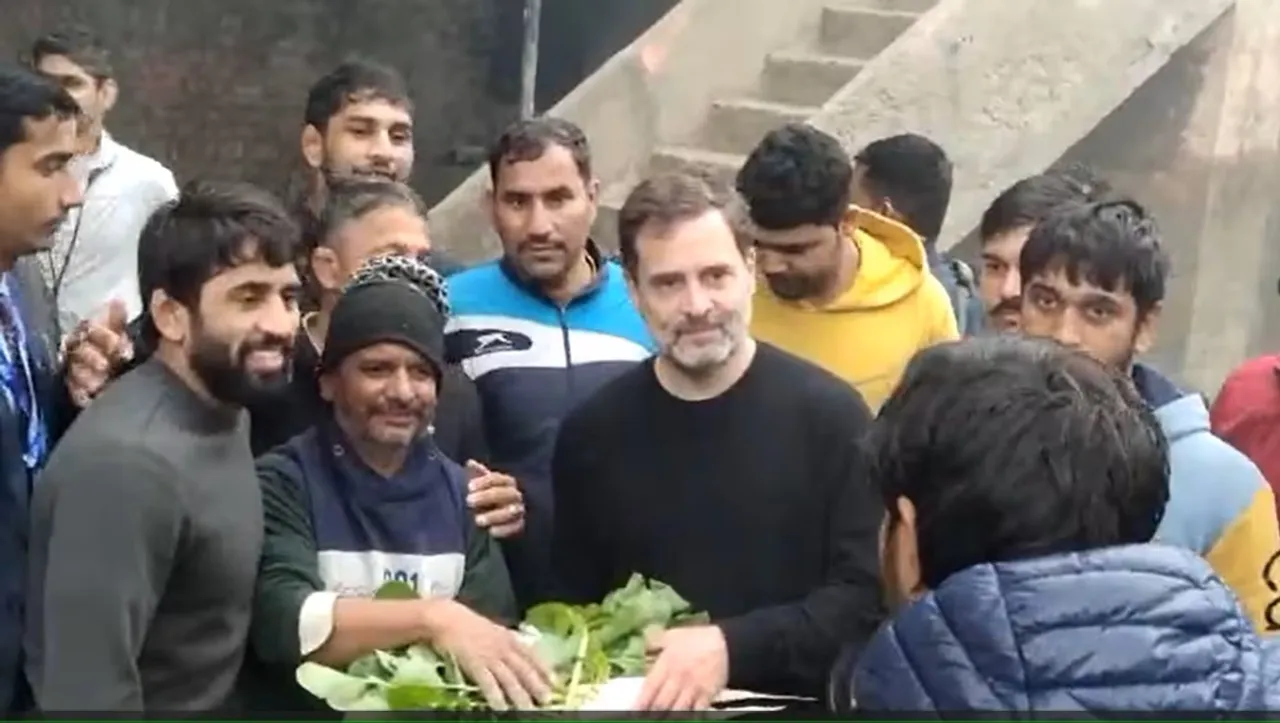Rahul Gandhi visits 'akhara' in Haryana's Jhajjar, meets Bajrang Punia, other wrestlers