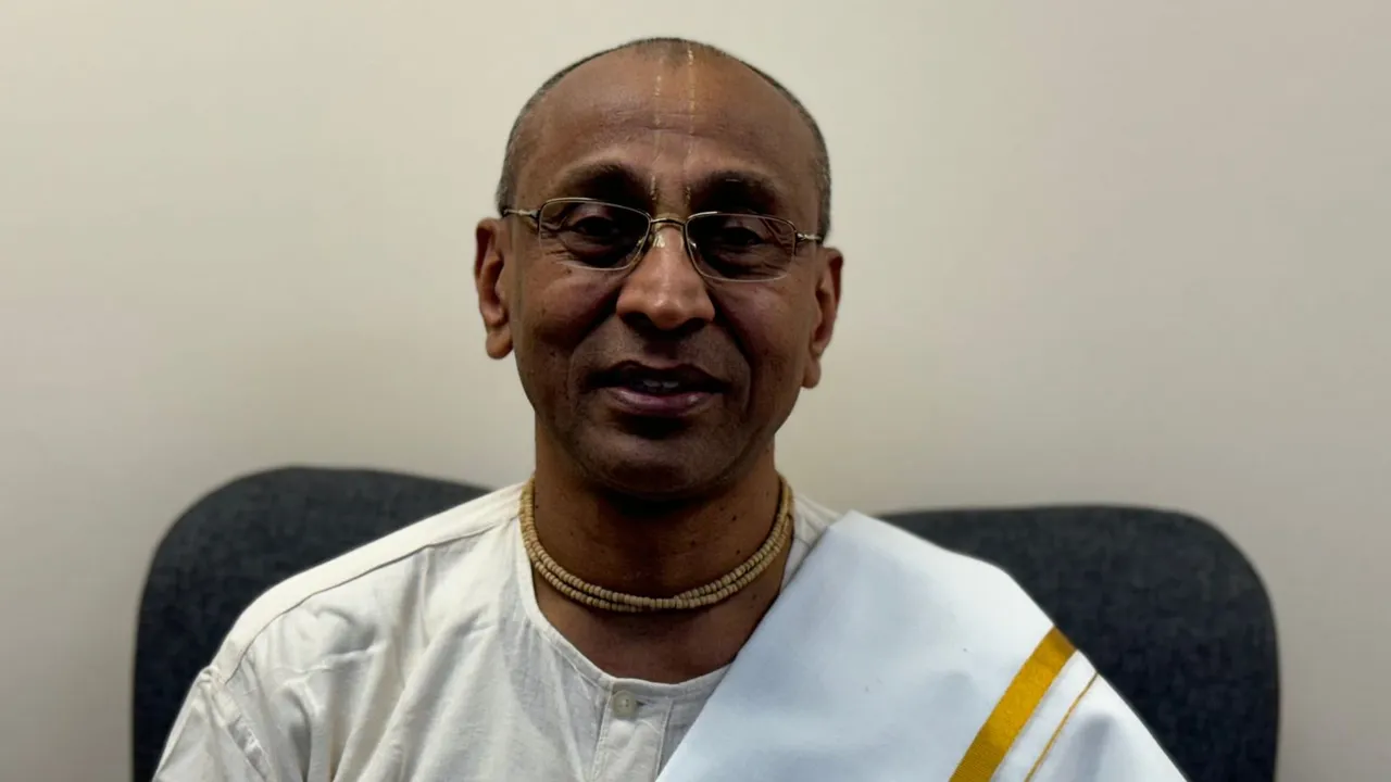 Chanchalapathi Dasa, vice chairman and co-mentor of the Global Hare Krishna Movement and senior vice president of ISKCON Bangalore, during an interview with PTI
