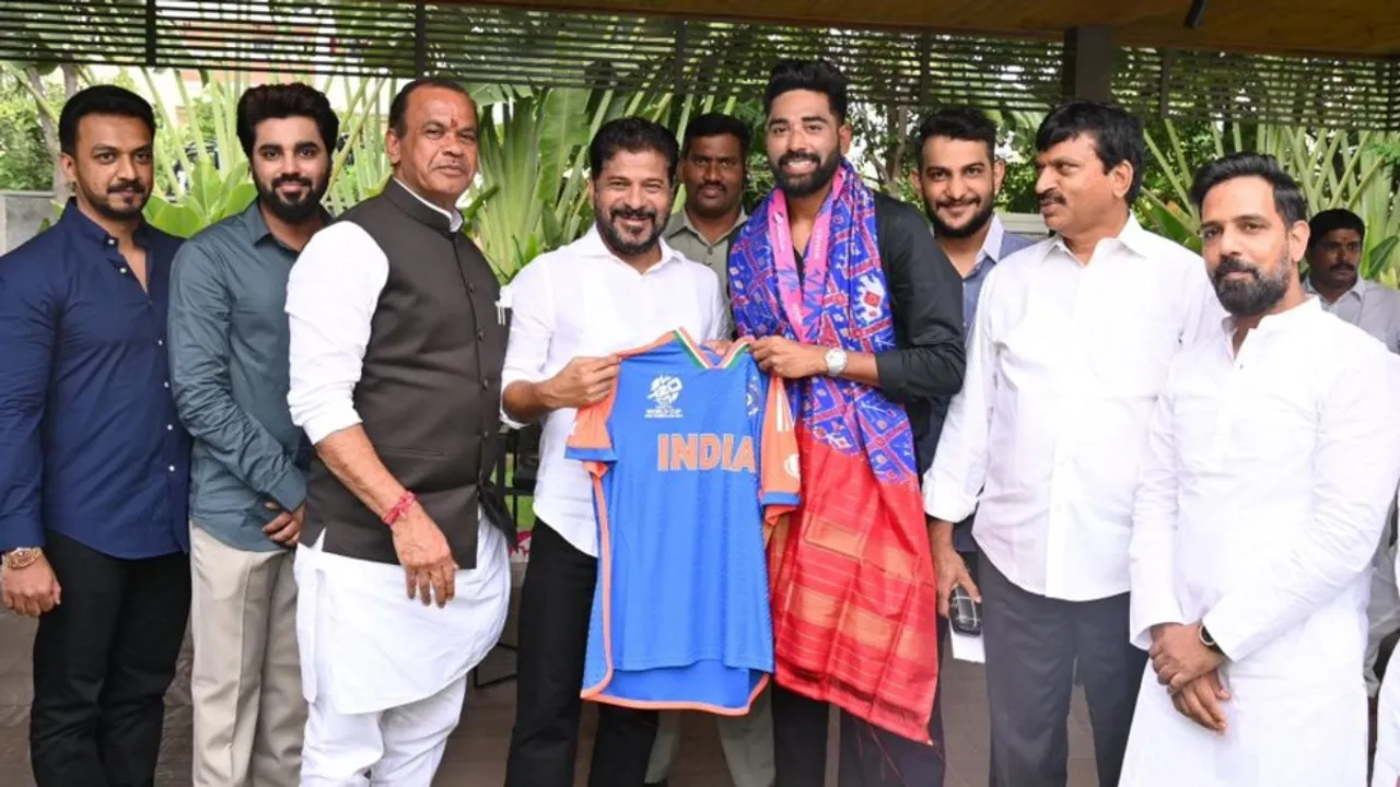 Telangana CM A Revanth Reddy announced residential plot & Government job for Mohammed Siraj for winning the T20I World Cup