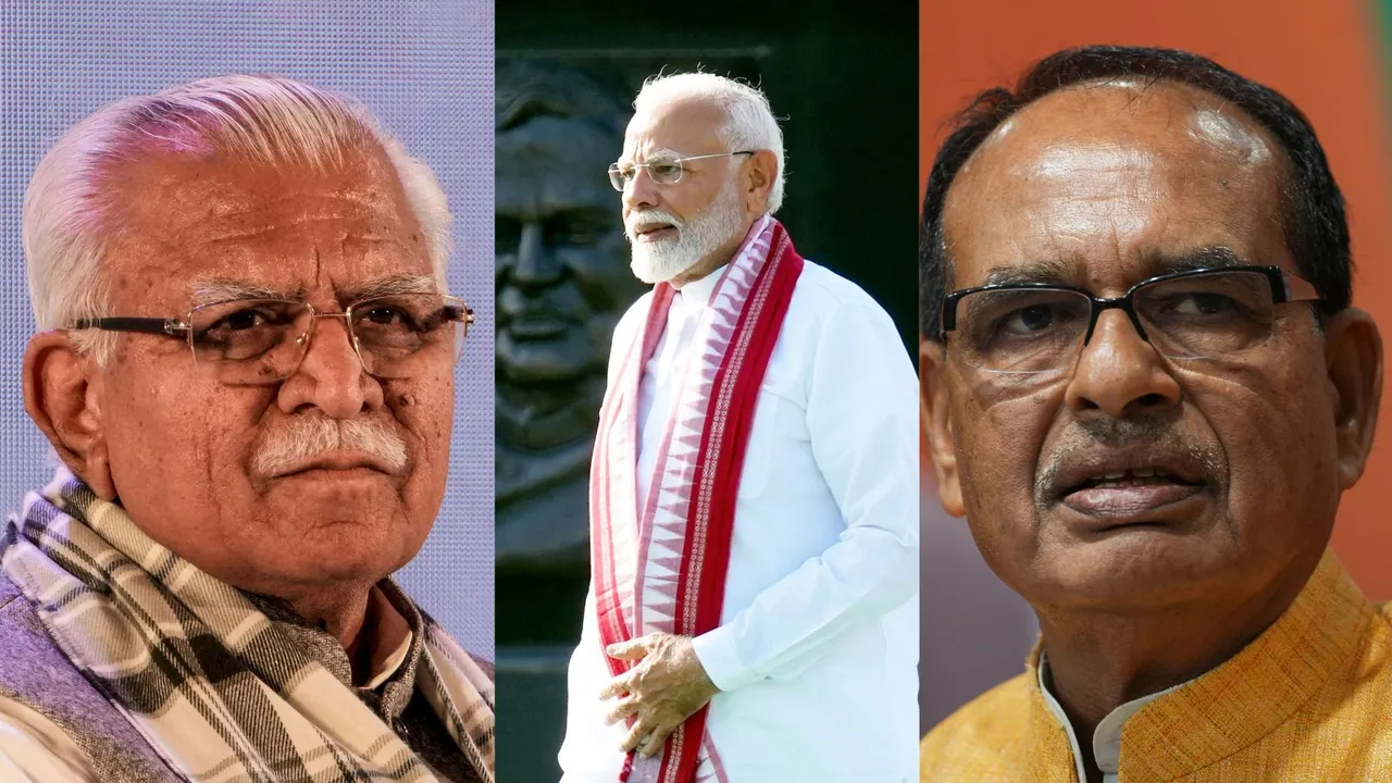 Manohar Lal Khattar Narendra Modi Shivraj Singh Chouhan