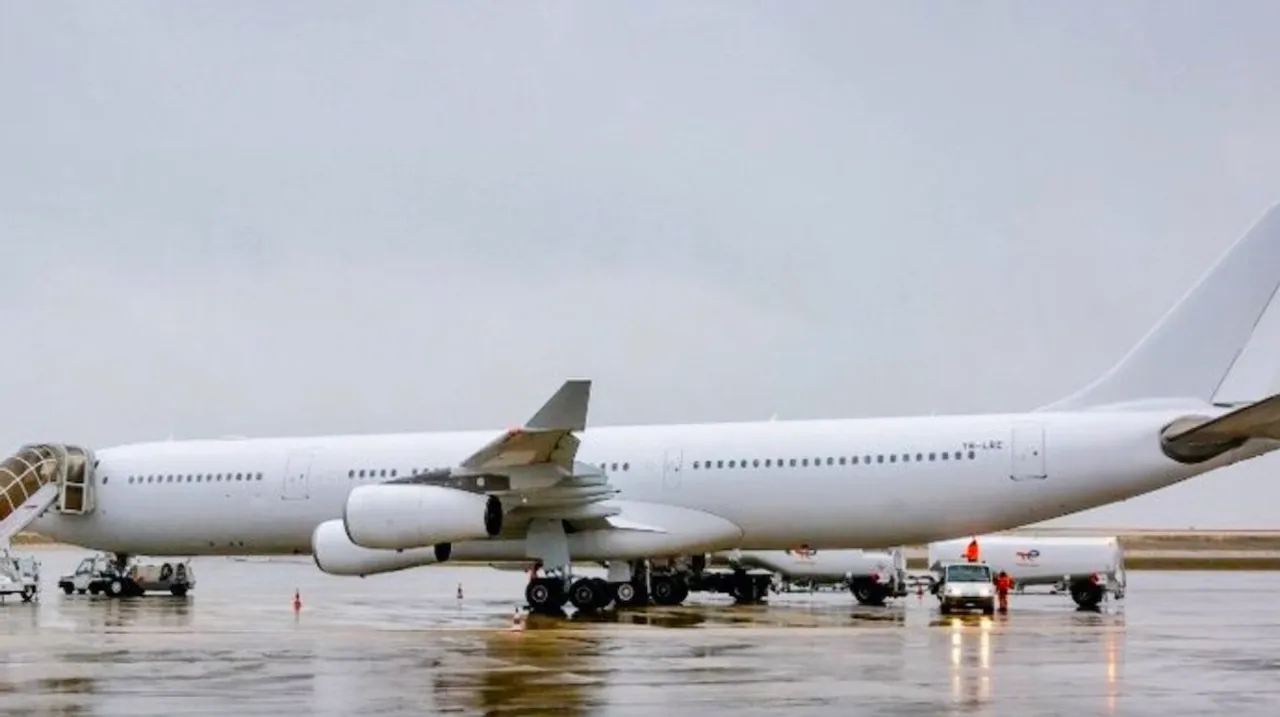 Legend Airlines plane grounded at Paris airport