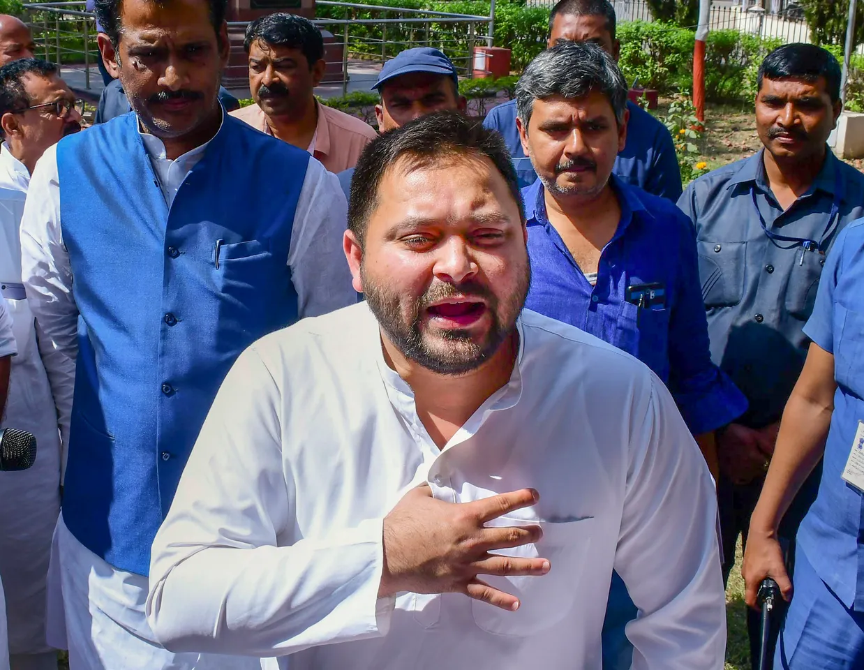 CBI at Rabri Devi home because of family’s strong opposition to BJP: Tejashwi
