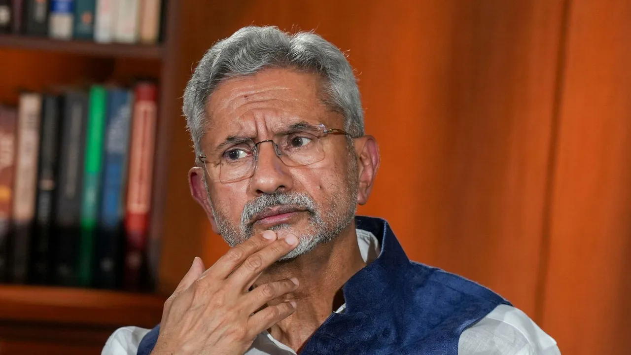 External Affairs Minister S. Jaishankar during an interview with PTI, in New Delhi, Thursday, May 9, 2024