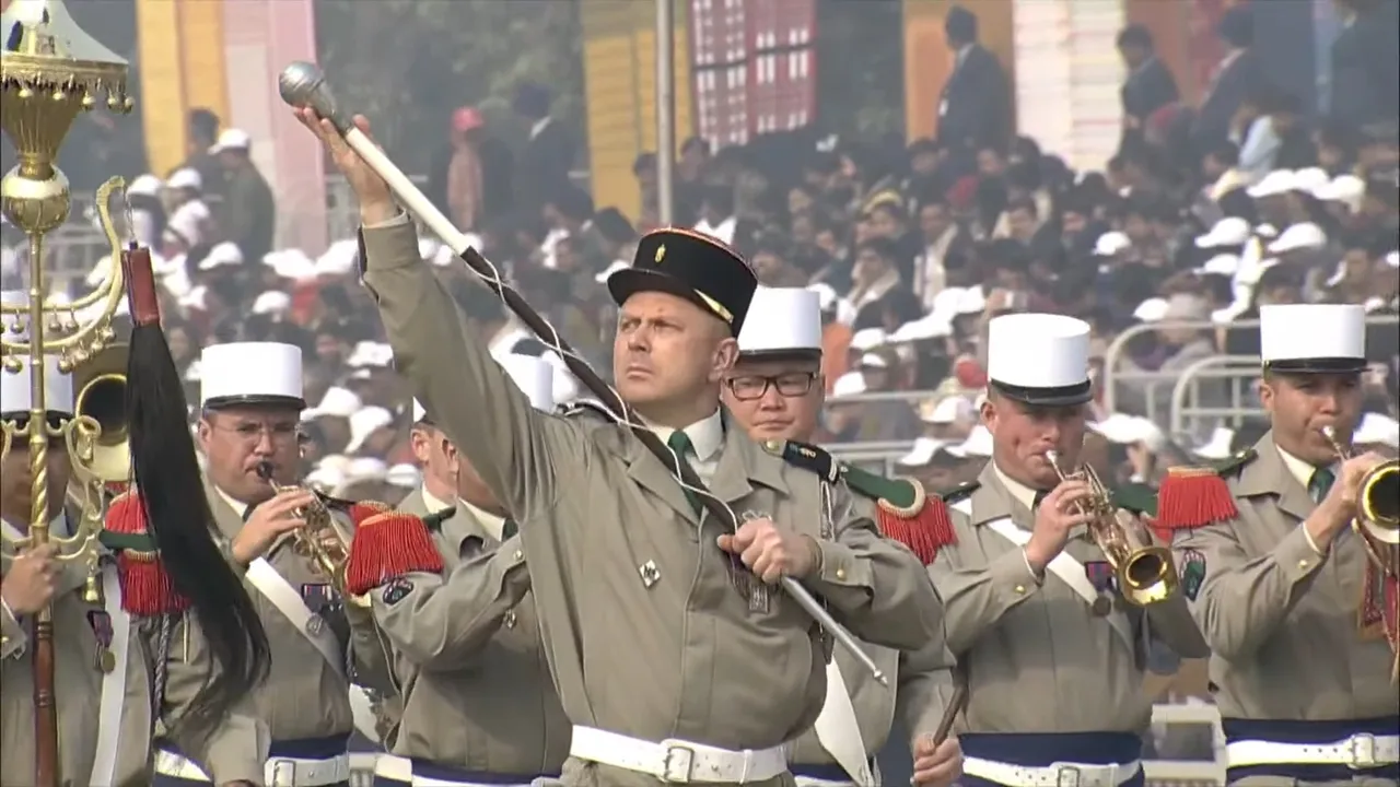 French Rafales, marching contingent take part in Republic Day parade