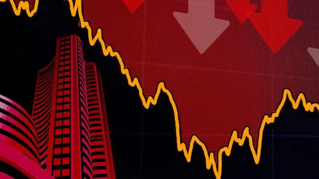 Share market tumble in early trade, Sensex down by 464 points