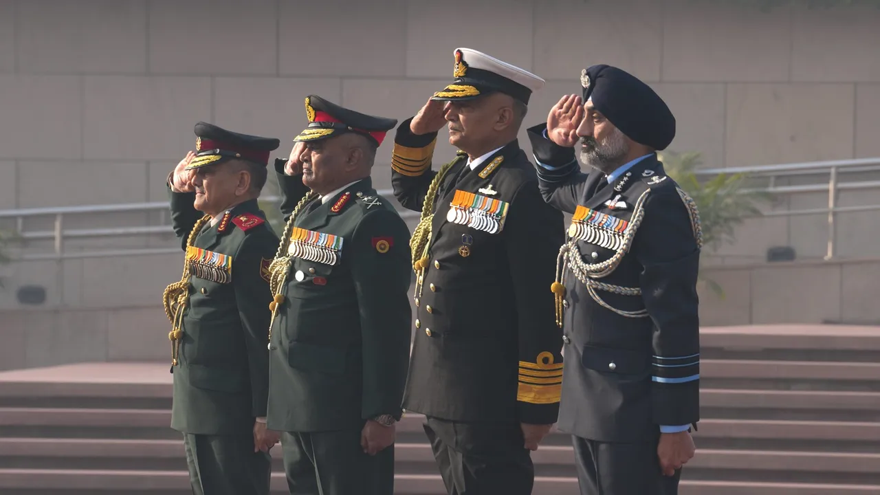 Armed Forces Chiefs at National War Memorial