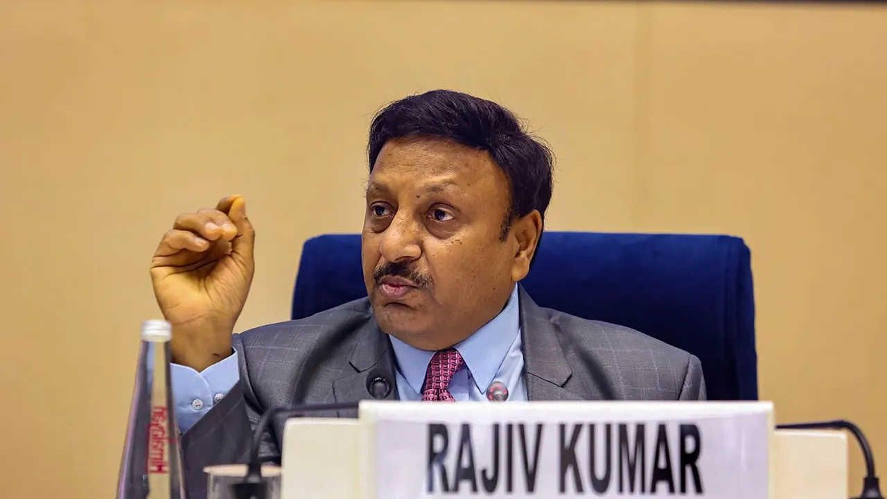 Chief Election Commissioner Rajiv Kumar during a briefing for observers to be deployed in the states and union territories, ahead of the Lok Sabha elections, in New Delhi