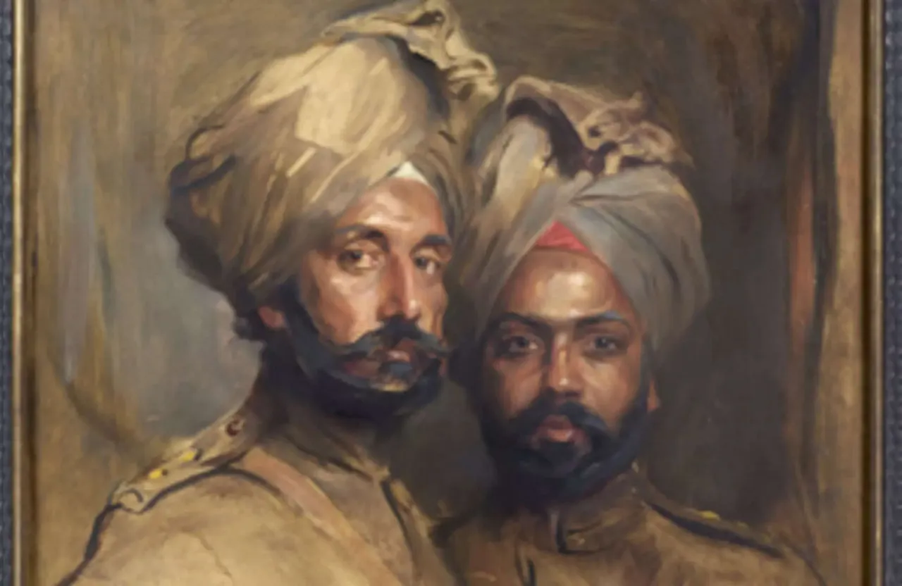 portrait by Anglo-Hungarian painter Philip de Laszlo Indian soldiers