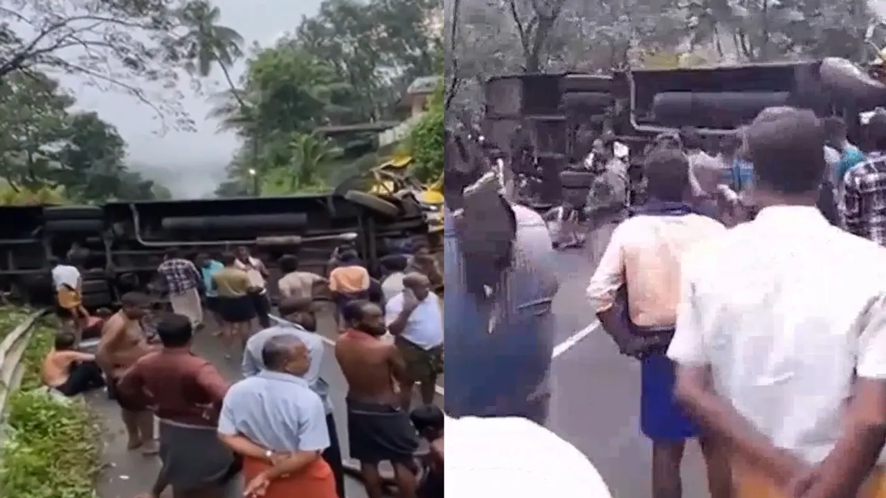Over 13 Sabarimala pilgrims injured as bus overturns in Kerala