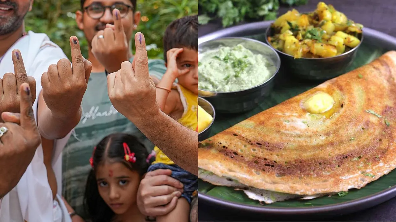Voting and Butter masala dosa
