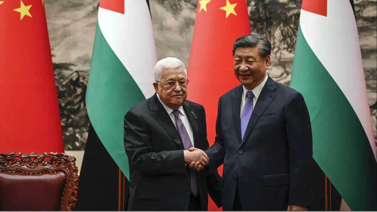 Chinese President Xi Jinping hosted the Palestinian president Mahmoud Abbas