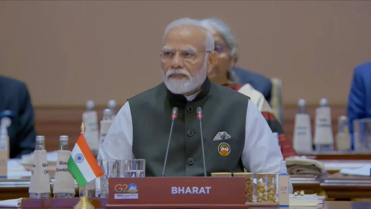 Narendra Modi delivering inaugural speech at G20 Summit New Delhi
