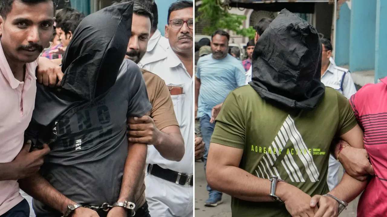 Accused in the Bengaluru Cafe blast case being brought produced at court by NIA officials, in Kolkata, Friday, April 12, 2024