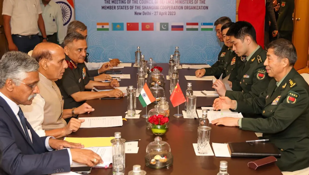 General Li Shangfu China India RajnatH Singh SCO Meeting
