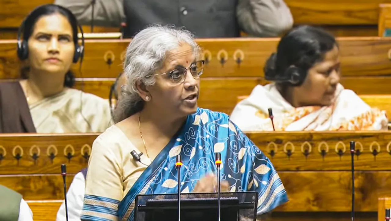 Union Finance Minister Nirmala Sitharaman presents the Interim Budget 2024 in the Lok Sabha, at Parliament House in New Delhi