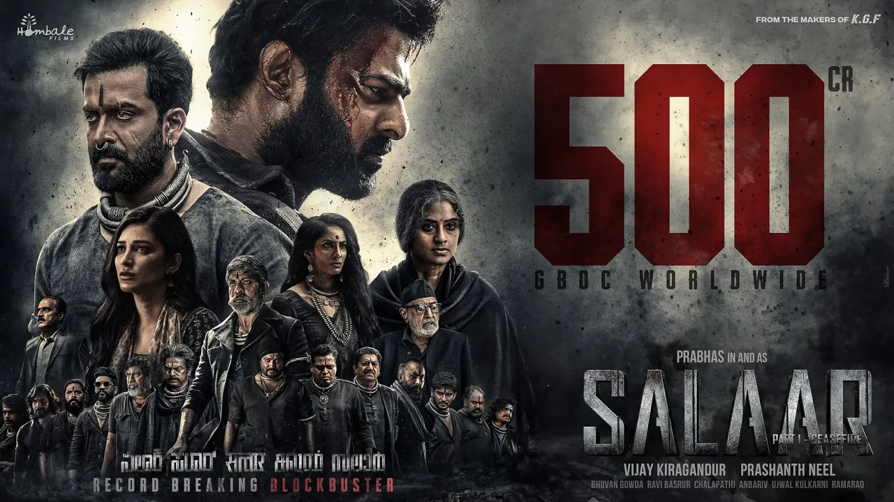 'Salaar: Part 1 - Ceasefire' crosses Rs 500 crore mark at global box office