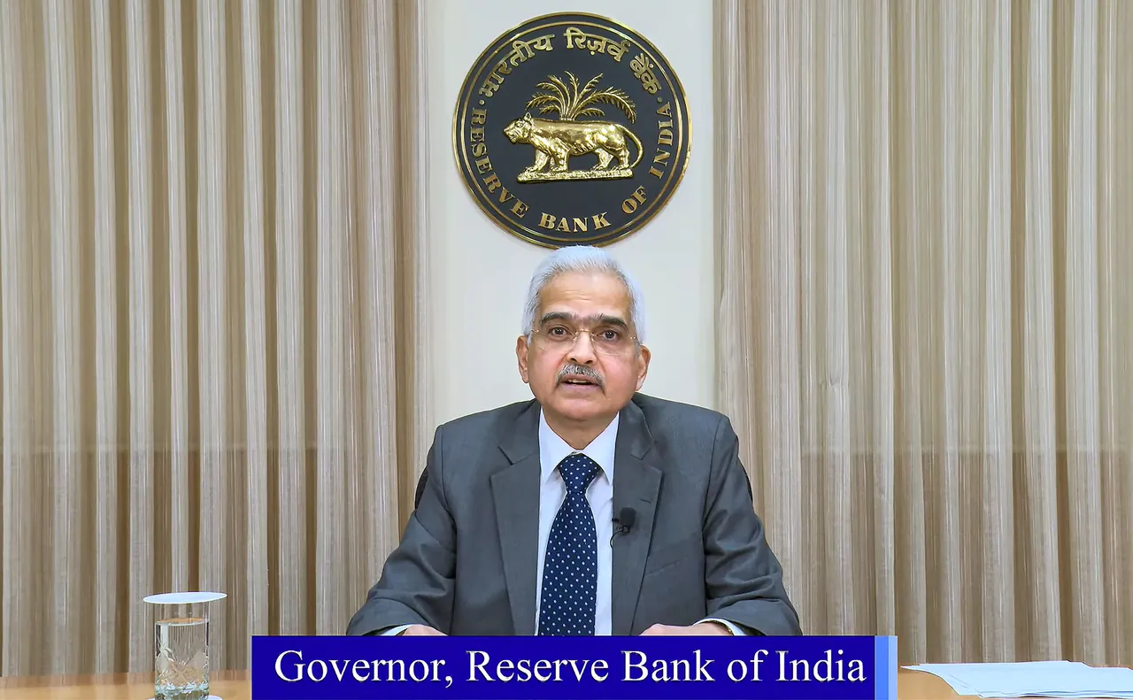 Reserve Bank of India (RBI) Governor Shaktikanta Das announces the central bank's monetary policy statement