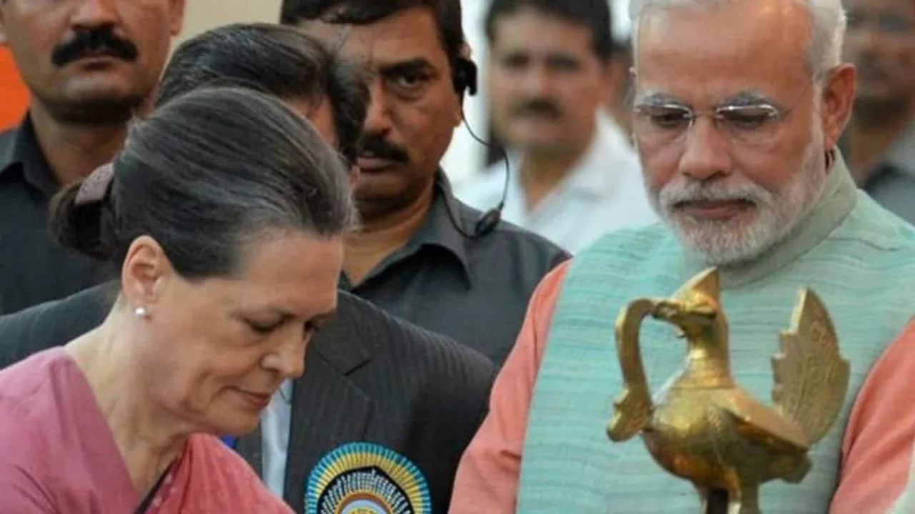 Sonia Gandhi and Narendra Modi